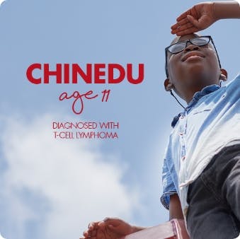 Chinedu age 11 diagnosed with t-cell lymphoma