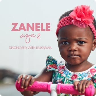 Zanele age 2 diagnosed with leukaemia