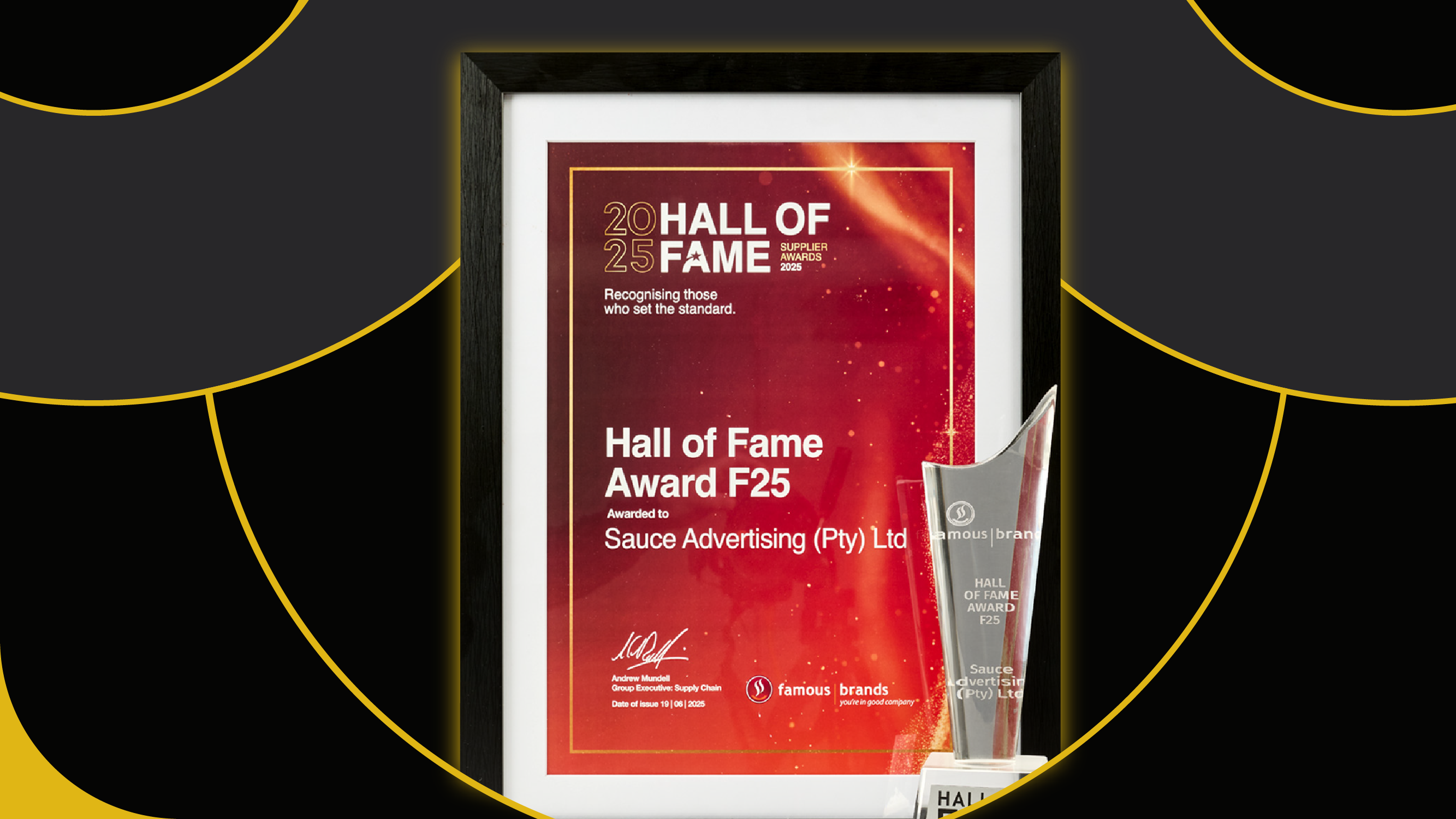 Hall of fame awards banner
