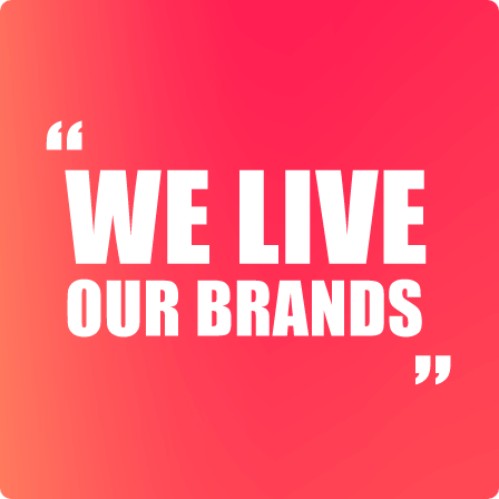 We live our brands text